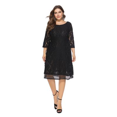 China 2020 New Arrivals Viable Plus Size Women Dress Long Lace Dress Party Maxis Pretty Ladies Dress for sale