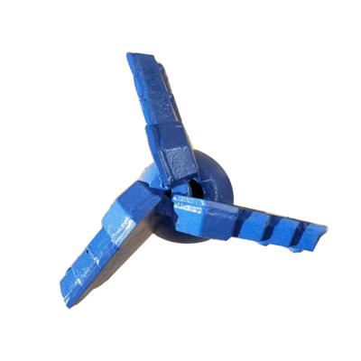 China Drill Rig Tools 3 Blades Wing Step Water Well Drilling Tungsten Carbide Drag Bit for sale