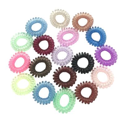 China Headwear 500pcs 3.5cm Telephone Wiring Spool Hair Bands Wholesale Girls Scrunchies Stick Elastic Band Hair Accessories Ponytail Holder for sale