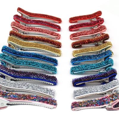 China Good Quality Alloy 100pcs Action Glitter Hair Clip Baby Girls Bling Bling Hairpin Gold Silver Rose Metal Barrette For Kids for sale