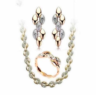 China Wholesale ALLOY costume jewelry set gold and silver wedding and bridal jewelry set crystal necklace&bracelet&earring jewelry set for sale