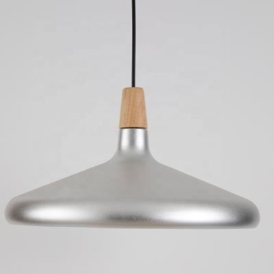 China Vintage Modern Industrial Wooden Decorative Style Modern Design Hanging Lid Shaped Pendant Light Lamp for sale