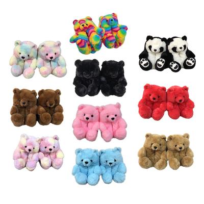 China Cushioning Teddy Bear Inclusive Slippers Of The Latest Winter Popular Warm Plush Cotton Home Slippers for sale