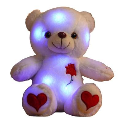 China Plush Lovely Teddy Bear Doll Led Light Stuffed Colorful Customized Hot Up Bear Stuffed Toy for sale