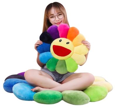 China Anti-static Soft Plush Cushion Pillow Emotion Toys Sunflowers Pillow Cushion Expression Stuffed Pillow for sale