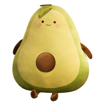 China Plush Fruit Plush Stuffed Toy Avocado Shaped Pillow Soft Custom Stuffed Toy Pillow for sale