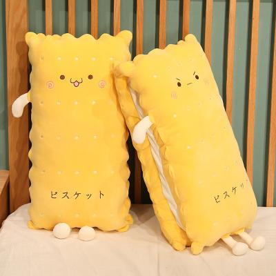 China Eco-Friendly Design Hot Selling Mood Cookie Kawaii Plush Pillow Toy New Design Soft Cartoon Long Pillow for sale