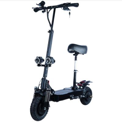 China USA Warehouse Stock Adult 2400w Motor 80km/h Unisex Dual Motor Foldable Electric Scooter With Seat for sale