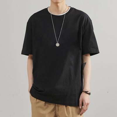 China Wholesale High Quality 100% Cotton T-shirt Anti-Wrinkle Loose White Plus Size Men's T-shirts Custom Logo Men Oversized T-shirt for sale
