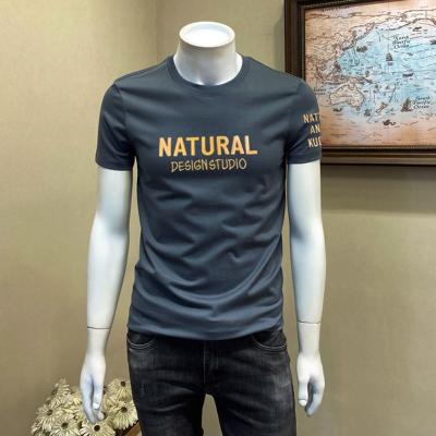 China Anti-Wrinkle Running Factory Price Mens Short Sleeve T-shirt Fashion Cotton Black High Quality Blank T-shirt Clothing for sale