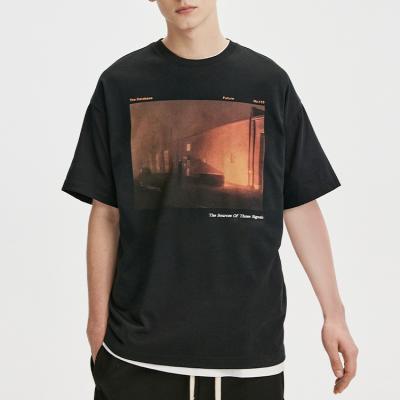 China Anti-Wrinkle White 180-280gsm Cotton T-shirt OEM Plain Logo Custom Print Men's 100% T-shirt for sale