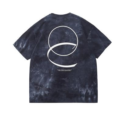 China Newest Arrival Viable Style Comfy Custom Spring Cotton Tie Dye Around The Neck Tee Shirt Unisex for sale