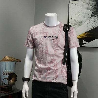 China Anti-Wrinkle High Quality Short Sleeve Cotton Print Oversized Custom Men's T-Shirt for sale