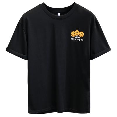 China High Quality Men Anti-Wrinkle Cotton T Shirt Slim Fit Custom Screen Printing Loose T Shirt for sale
