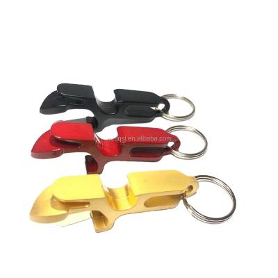 China Viable Zinc Alloy Bottle Opener 4 In 1 Key Chain Gifts Drop Shipping Metal Opener Tab Opener Available Beer Can With Shotgun Tool for sale