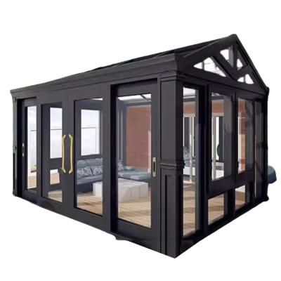 China Modern Aluminum Materials Structure Glass Sunroom Awning Model Home Customized Glass House Garden House Manufacturer for sale