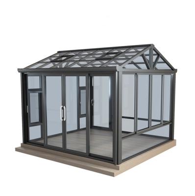 China Factory Direct Sale Modern Aluminum Materials Structure Sunroom Glass Awning House Customized Glass Garden Model Home for sale