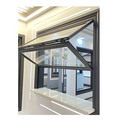 China Screen Aluminum Alloy Double Glazing Folding Sliding Window Can Be Customized Panoramic Rimless Through Folding Window for sale