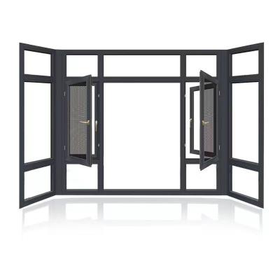 China Magnetic Screen High Quality Aluminum Frame Horizontal Glass Sliding Window And Door Customization for sale