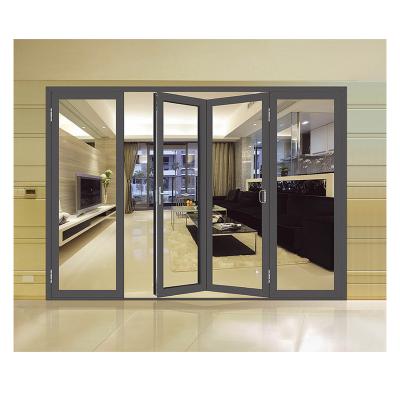 China Security aluminum alloy tempered glass entry door patio accordion door folding door stainless steel doorstainless steel doors for sale