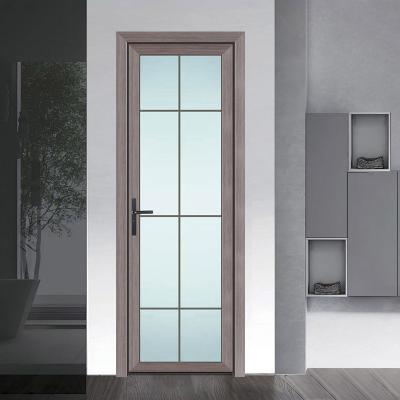 China Bathroom Aluminum Alloy Toilet Screen Door Rainbow White Super Magnetic Narrow Side Long Toilet Glass Flat Door Custom for sale