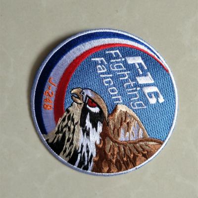 China Bojian China Bag Badges Eagle Cotton Fabric Handmade Custom Patches Brands Woven Patches High Quality for sale