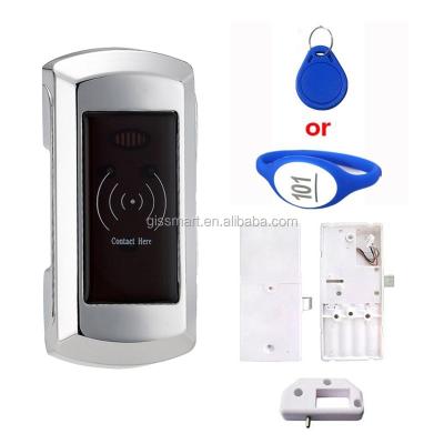 China RFID Keyless Electric Smart Card Lock Door Cabinet Locker Lock Sauna Cabinet Lock With Free Wristbands EM107 for sale