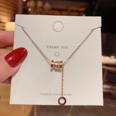 China 1314 Pendant Necklace Wholesale Heart Geometry Tassel Current Huge Lead Free Nickel Free Knot Gold Plated 316 L Stainless Steel Women Charm Necklace for sale