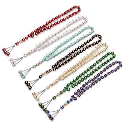 China Factory direct sale 7 lead free nickel free 33 colors Beads 12mm Tasbeeh Rosary laser via beam tesby word sea hui word islamic muslim pray beads for sale