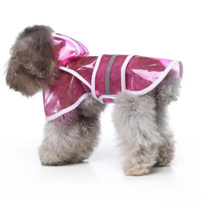 China High Quality Clear Dog Raincoat Stocked Hooded Slicker Poncho for Small Medium Large Dogs and Puppies for sale