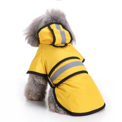 China Wholesale Custom Stocked Reflective Pet Dog Rain Coat Waterproof Jacket Adjustable Raincoat With Hood for sale