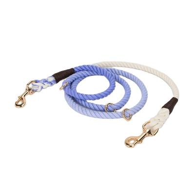 China High Quality Luxury Handmade Braided Stocked Rope Dog Leash With Two Snap Hook for sale