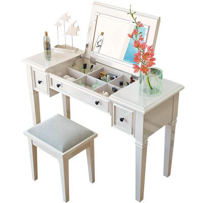 China Viable Modern Style White Dresser With Mirror Drawer And Stool Bedroom Furniture Living Room Dresser for sale