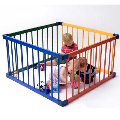 China Large Wooden Folding Baby Playpen Baby Play Yard Baby Fence For Kids for sale