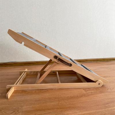 China Foldable Solid Wood Dogs Pet Ramp 4 Speed ​​Fit for sale