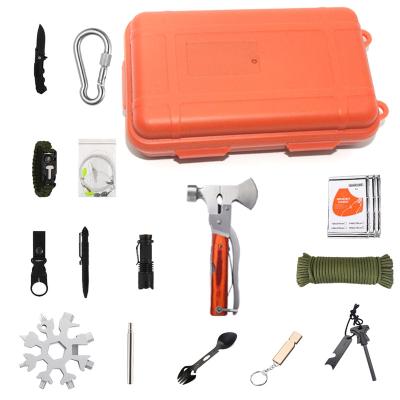 China Outdoor Survival Emergency Kit SOS Self-Reliance Mini Iron Survival First Aid Box for sale