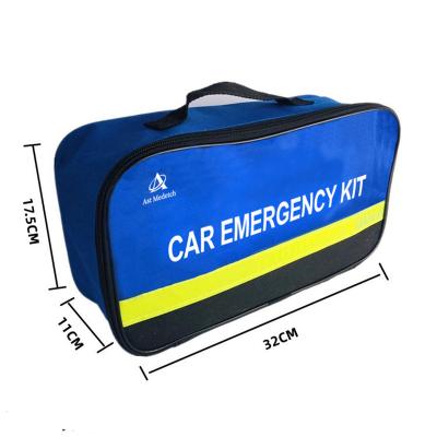 China Auto Full Breakdown Durable Set Vehicle Safety Car Roadside Assistance Car Emergency Aid Road Kit Bags with Jumper Cables for sale