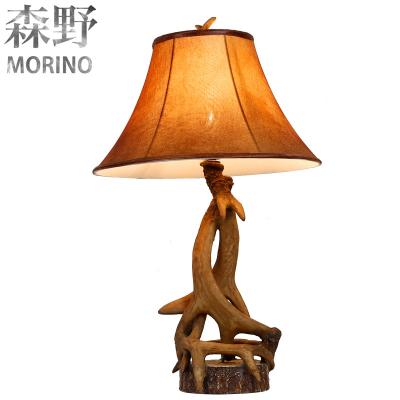 China American Rustic Lamp American Antler Furniture Log Stand Lamp Country E12 E14 Country Style for sale