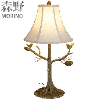 China American Rustic Country Style Bird And Pinecone Floor Lamps For Lodge And Cottage for sale