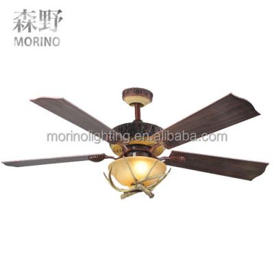 China American Country Hotsale Iron-Art Crafts Bathroom Exhaust Led Ceiling Fan With Light for sale