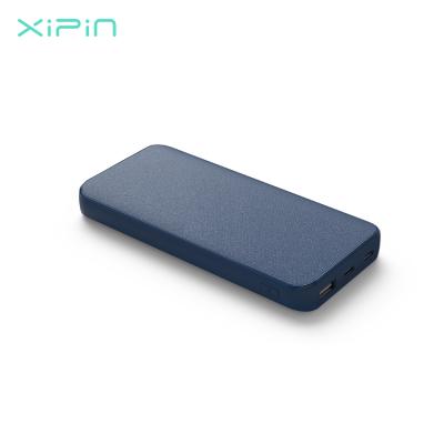 China 10000mah business style business style 10000mah fast charging support fabric texture sensitive fast power bank charge pd+qc3.0 for sale