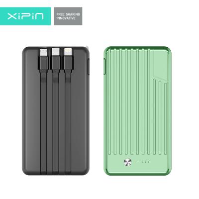 China With Multi-Functional Built-in Cables Power Bank &Plug &Plug Portable 10000mAh Power Bank for sale