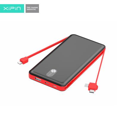 China Built-in Cabin 10000mAh Mini Portable Built-in Power Bank Cable for sale