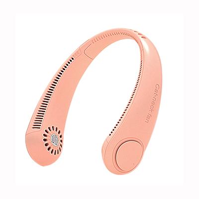 China Hanging 021 Small Neck Band Leafless Fans Cooling Portable Sports Mini Bladess Rechargeable Hanging Neck Fan for sale