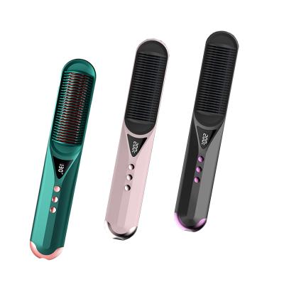 China Factory Nondisposable Professional Straightener Hair Brush High Temperature Ceramic Hair Straightener for sale