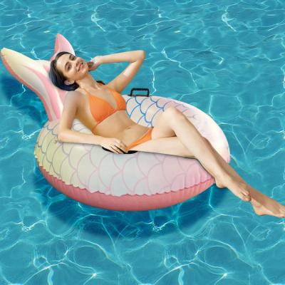 China 0.25mm LC Mermaid Pool Lounge Inflatable Island Lounge Pool Floating Sofa for sale