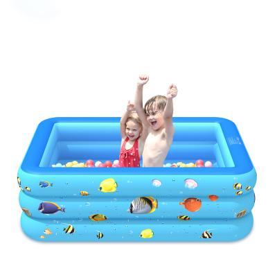 China Children Leisure 2021 PVC Inflatable Piscina Family Stocked Popular Blow Up Pool For Kids Inflatable Swimming Pool for sale