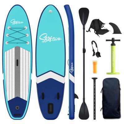 China Outdoor 10' Single Layer Inflatable Stand Up Surf Brand Paddle Board Factory Made SUP Inflatable Paddle Board for sale