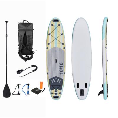 China Wholesale Outdoor 10' Dual Chamber 10 SUP Inflatable Paddle Board SUP Rack Up Paddle Board Surfing Board for sale