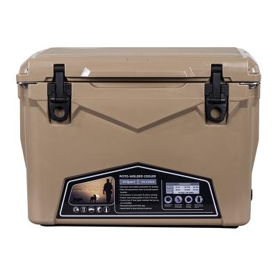 China Waterproof 5~9 Days Cooling 35QT Rotomolded Outdoor Ice Chest Ice Cooler Box Small Camper Van Coolers for sale